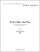 This We Know SSAA choral sheet music cover